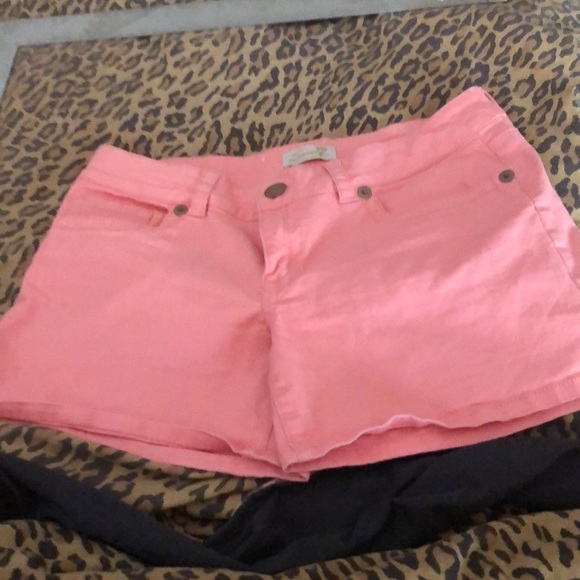Seven7 size 12 coral peach Denim shorts NWOT - Picture 5 of 9